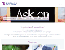 Tablet Screenshot of lingewaerdnotarissen.nl